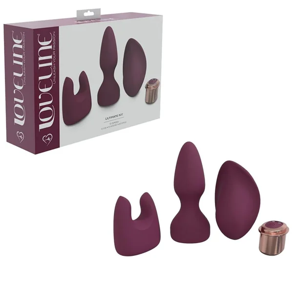 Ultimate KitSilicone Rechargeable Vibrator With Interchangeable Sleeves