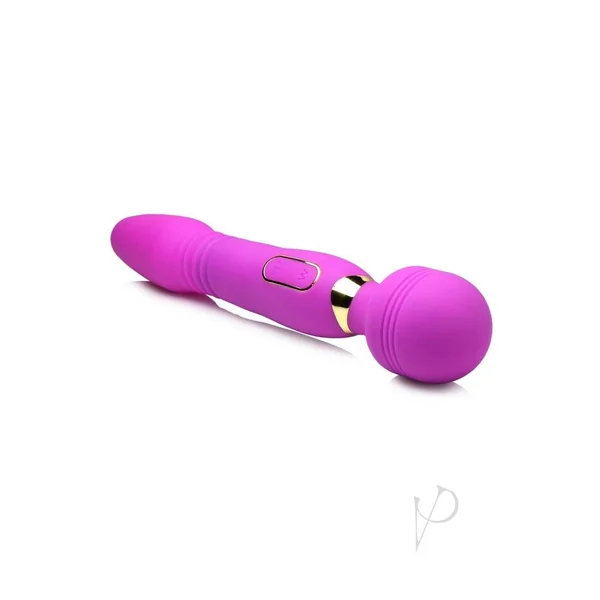 Ultra Thrust-Her Deluxe Waterproof Rechargeable Thrusting & Vibrating Silicone Wand Vibrator