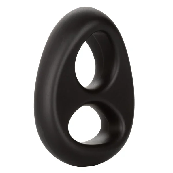 Ultra-Soft Dual Ring Silicone Cock Ring – Black