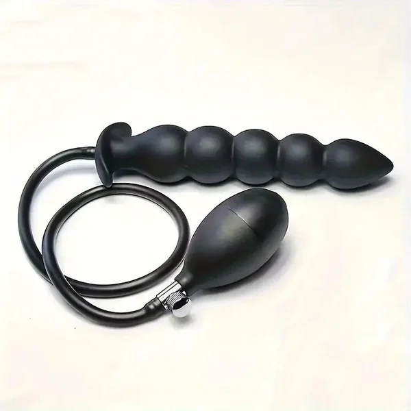 Unisex Inflatable Smooth Anal Plug Toy Masturbator Anus Dilator Massager