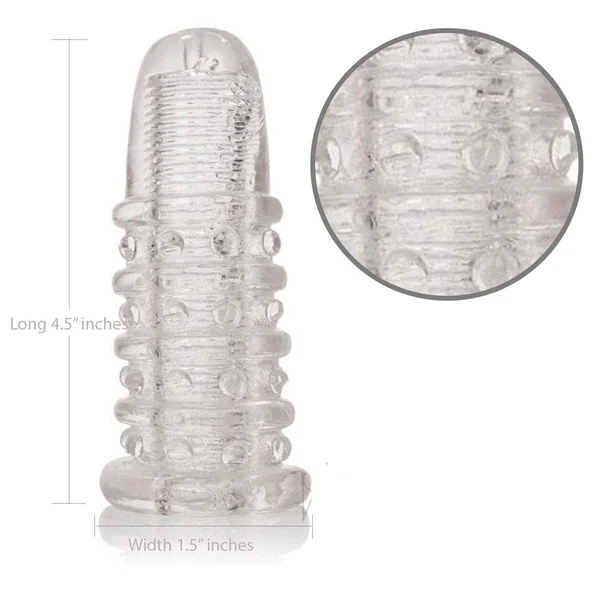 Universal Stimulator Multi Purpose Reversible Masturbation Sleeve 4.5 Inch Clear