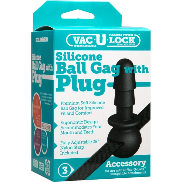Vac-U-Lock Black Ball Strap Plug