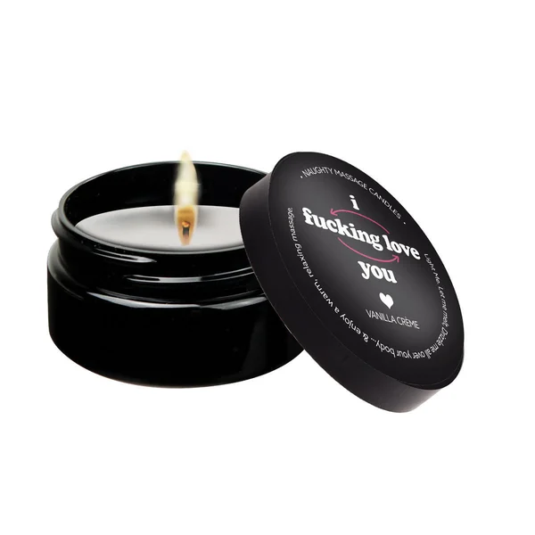 Vanilla Scented Massage Candle with Cheeky Love Message 2 oz