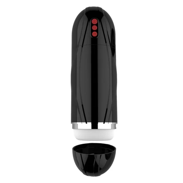 Vibrating Cocksucker Rechargeable Masturbator – Black