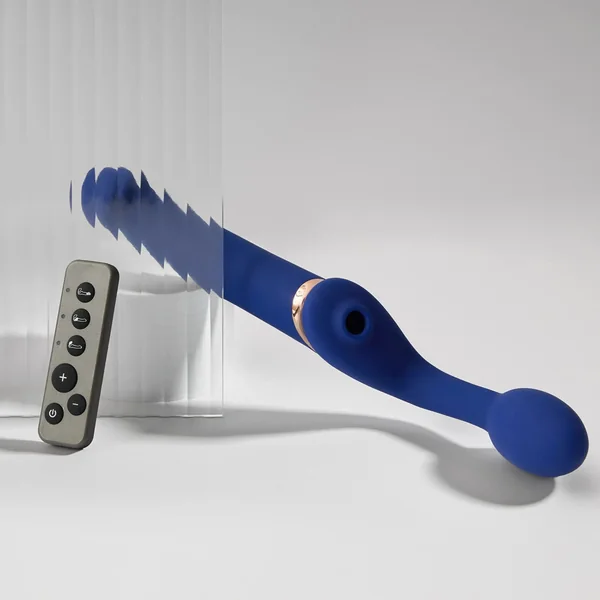 Vibrating Multi Orgasm Bendable Strap-On - Rechargeable remote control