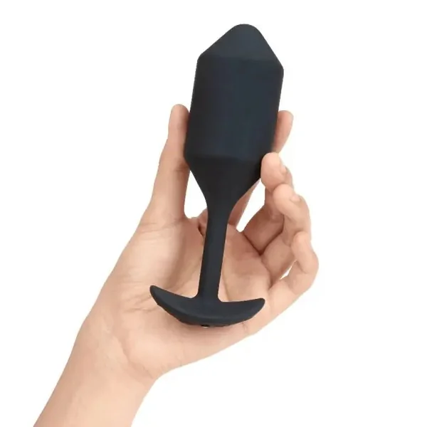 VIBRATING SNUG PLUG 4 | Vibrating Weighted Anal Plug XL - 247 g Black Butt Plug Sex Toy