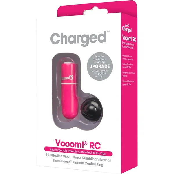 Vooom Wireless Remote Control Silicone USB Rechargeable Bullet Waterproof Pink