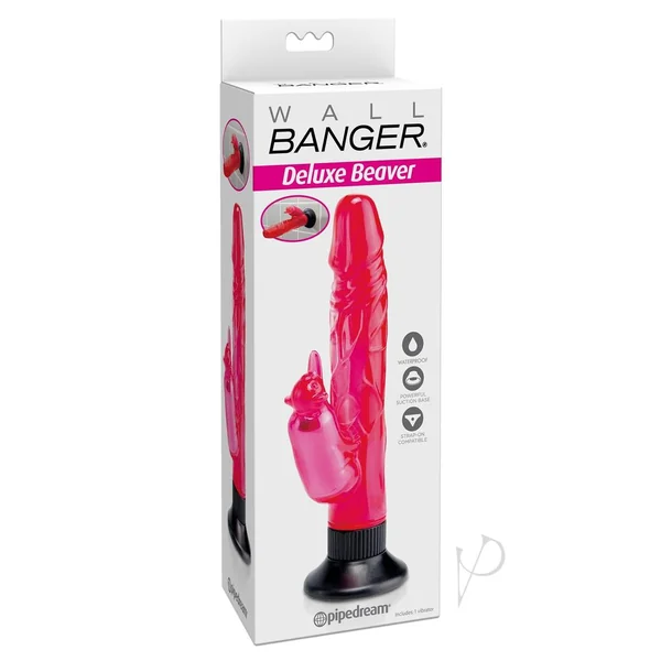 Wall Bangers Deluxe Beaver Rabbit Vibrator - Pink