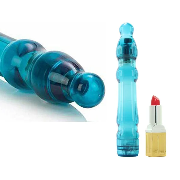 WATERPROOF TURBO GLIDERS Traditional Vibrator6.3 INCH BLUE BLISS