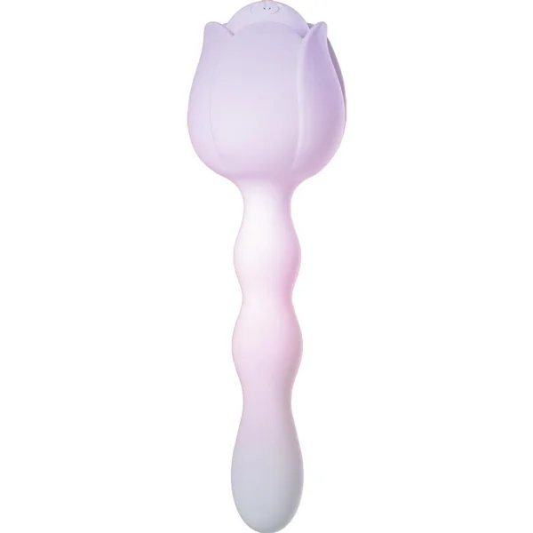 Wet Dreams Rosie Posey Silicone Rechargeable Rose Shaped Vibrating Wand – Magenta