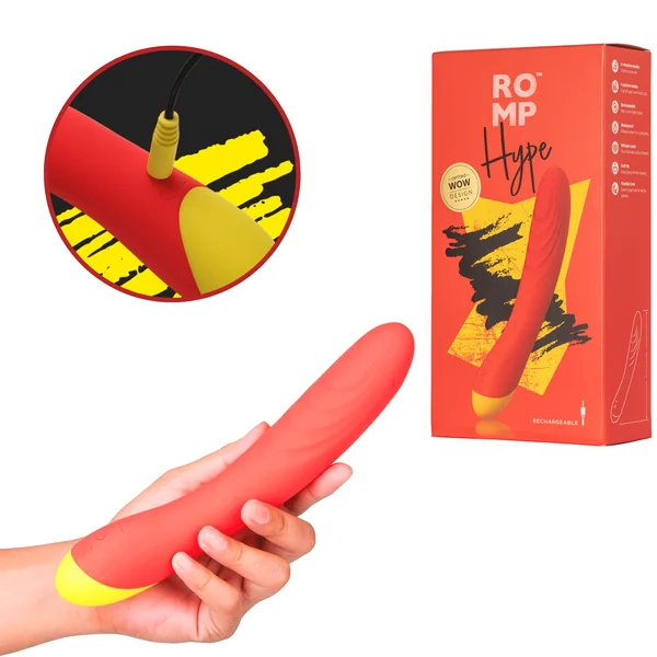 We-vibe ROMP Hype Silicone Rechargeable Clitoral And G-Spot Vibrator – Orange