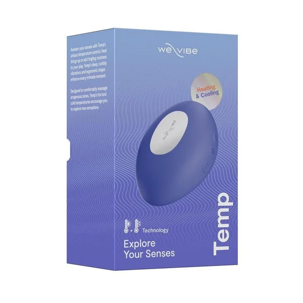 We-Vibe Temp Heating and Cooling Rechargeable Silicone Lay-on Vibrator - Lavender Blue