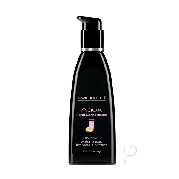Wicked Aqua Flavored Water Based Lube Pink Lemonade 2 Ounce