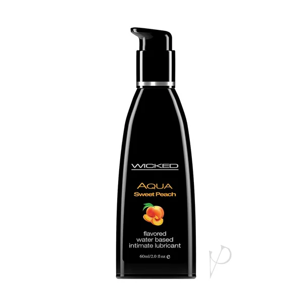 Wicked Aqua Flavored Water Based Lube Sweet Peach 2 Ounce