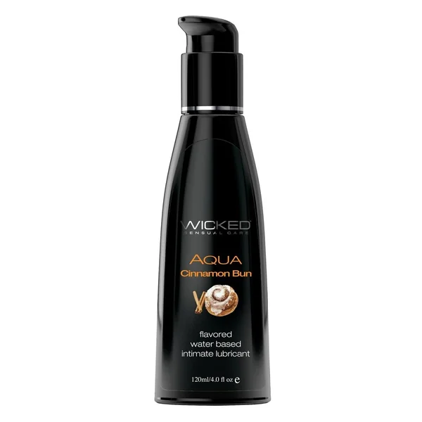 Wicked Aqua Water Based Flavored Lubricant Cinnamon Bun 4oz