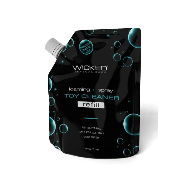 Wicked Sensual Foam and Fresh Toy Cleaner Refill Pouch 24oz.