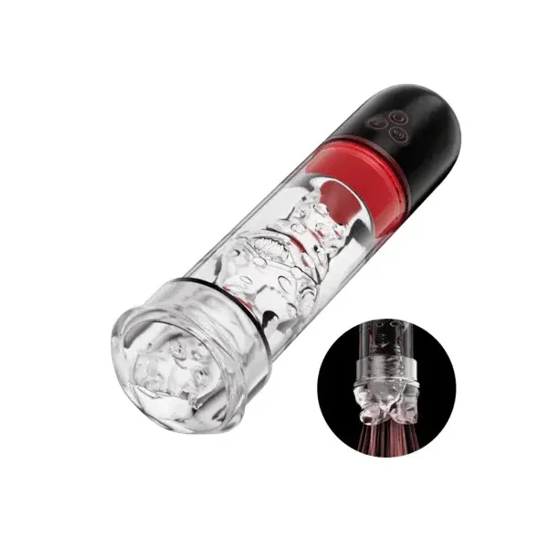 XP13: Vibrating & Sucking Penis Pump 2 In 1 Masturbator