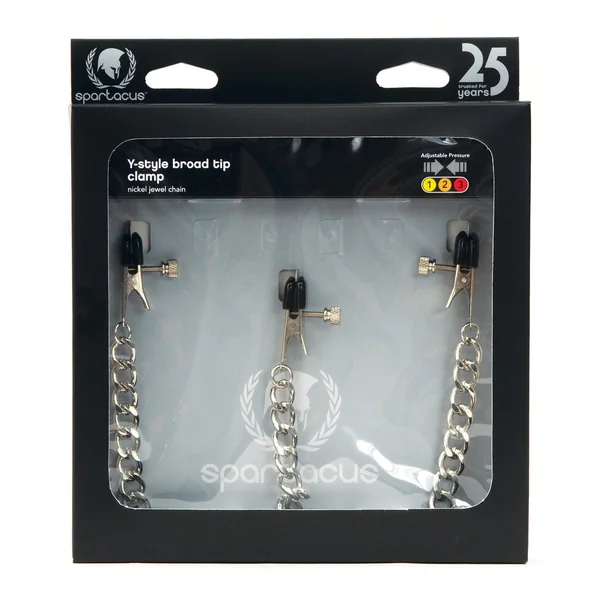 Y-Style Broad Tip Nipple Clamps & Clit Clamp