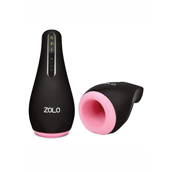 ZOLO Heatstroke Rechargeable Vibrating and Warming Masturbator – Black/Vanilla