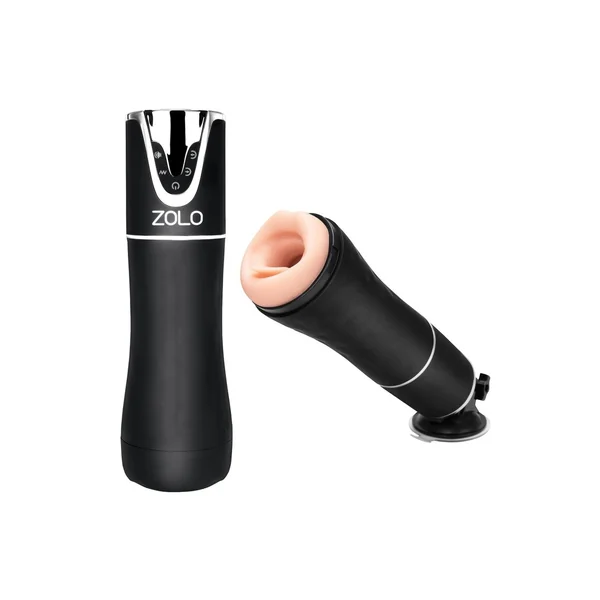 Zolo Rechargeable Automatic Blowjob Vibrating Masturbator – Black