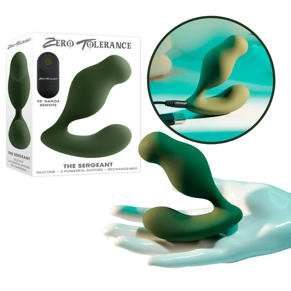 Zt The Sergeant Green Vibrating Remote Control Prostate Rechargeable Vibrator